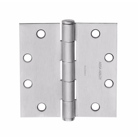 Pipers Pit 4.5 x 4.5 in. Square Corner Standard Weight Five Knuckle Hinge, No.55755 Satin Chrome PI1636446